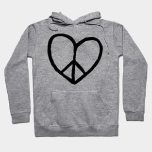 Heart Peace Logo, Peace Love Hoodie